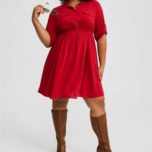 Torrid Red Mini Dress